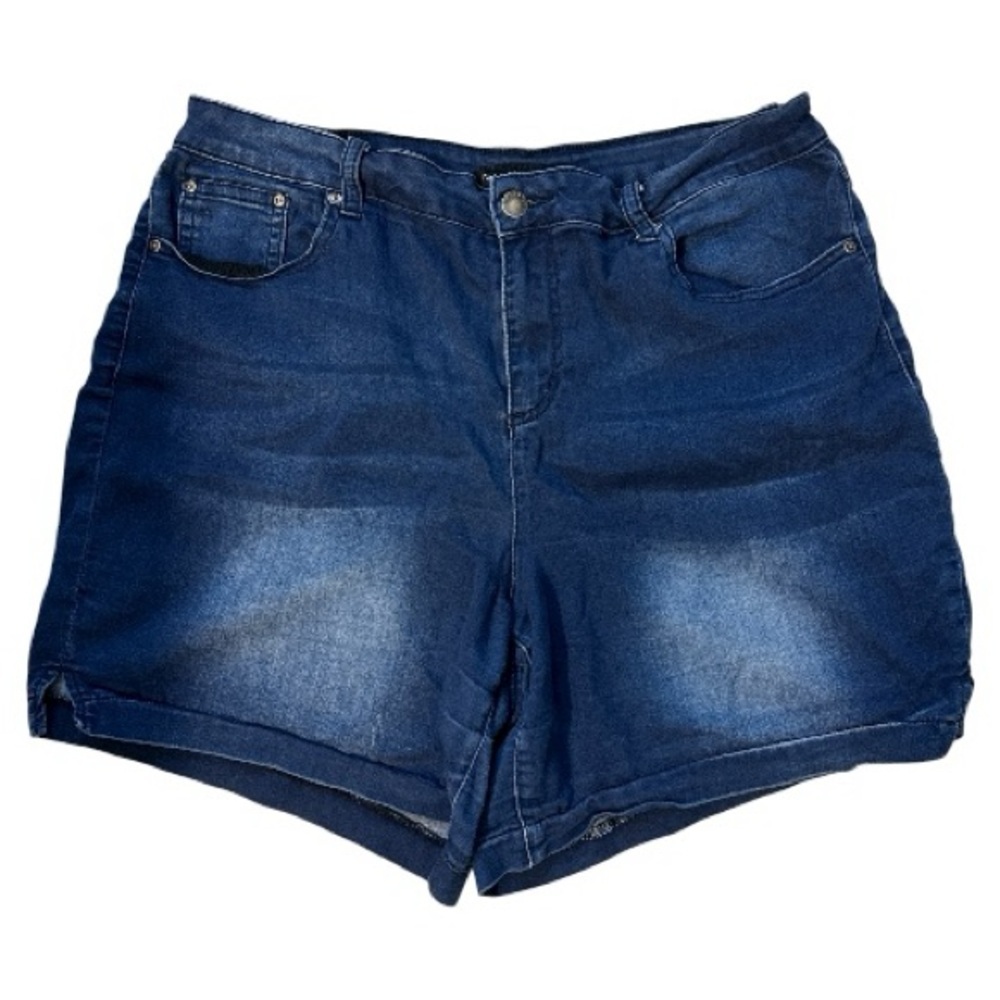 Pack of three women’s Dark Blue Women's Jean Shorts 2 Cloth & needle 1 Djeans 16 - Picture 2 of 16